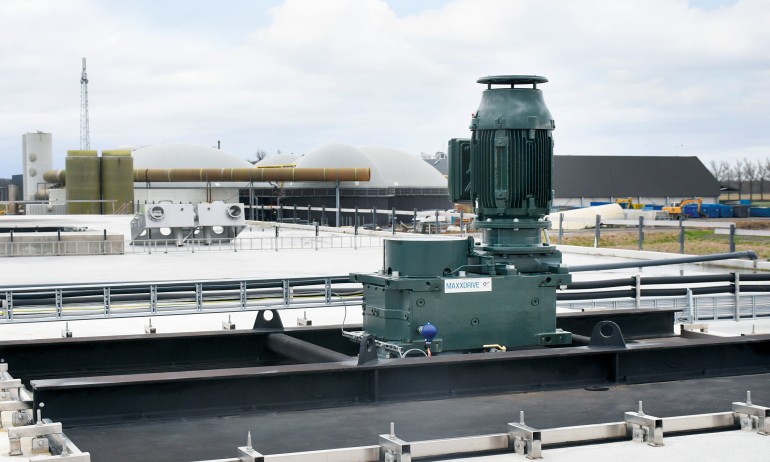 NORD industrial gear unit used in a wastewater application